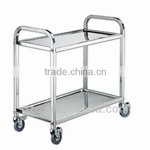 2 Tier Hotel Restaurant Stainless Steel Fast Food and Wine Trolley/equipment thumbnail-1