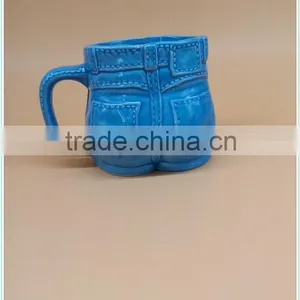 Ceramic Jeans Mug With Jeans Shape Mug for Home Decoration thumbnail-3