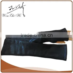 Party Dress Black Ladies Long Leather Glove With Ball thumbnail-5