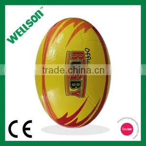 Full Size Machine Stitched Promotional Quality Rugby Ball thumbnail-1