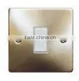 British Stainless Steel Panel 1 Gang 1 Way Wall Switch thumbnail-1