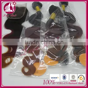 Three Tone Ombre Brazilian Hair Weave Wet and Wavy Raw Human Hair Extensions Body Wave 1b 35 130 thumbnail-1