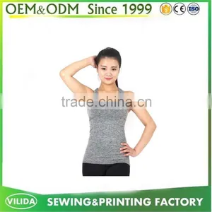 Bulk Fitness Bodybuilding Tank Top Bamboo Fiber Cotton Plain Custom Women Grey Tank Top OEM thumbnail-1