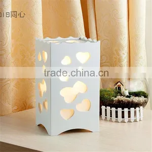 Cut Out Wood Led Night Light , Carved Wooden Cordless Led Table Lamps thumbnail-3