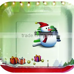 Christmas Custom Printed Shaped Paper Snack Plate/dinner Plates thumbnail-4