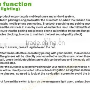 2015 New Video Glasses With Bluetooth, Camera, Flash Light thumbnail-3