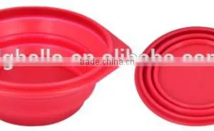 Foldable Silicone Pets Bowls, Collapsible Silicone Bowls, Silicone Collapsible Bowl for Dogs thumbnail-1