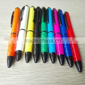 Top Consumable Products Solid Color Barrel ,metal Clip Writing Ball Pen and Stylus Pen thumbnail-3
