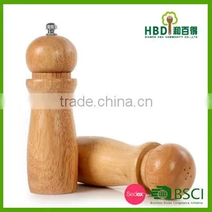 High Qulity Amazon Rubber Wood Salt Mill,pepper Grinder Wholesale thumbnail-3