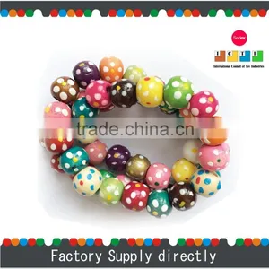 New Colorful Latest Decorative Teak Painted Wood Beads thumbnail-1