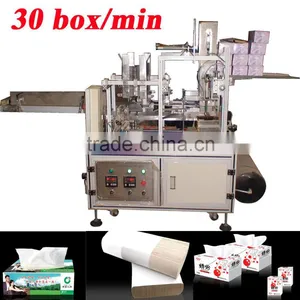 PLC Servo Motor Control 50-70 BAG/MIN High Speed Fully Automatic Automatic Facial Tissue Packing Machine thumbnail-2