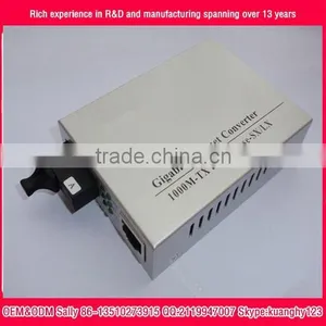 a Pair BIDI WDM Single Fiber 10 100M 1310 1550 80km Ethernet Fiber Media Converter thumbnail-1