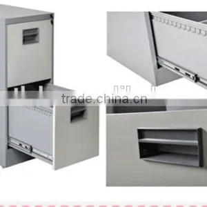Fireproof & Waterproof Office Furniture Type Combination Lock 2 Drawer Steel Filing Cabinet With Safe Inside Partion thumbnail-2