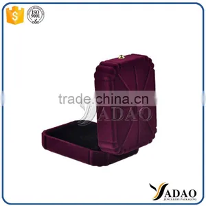 Customized With Botton Flocking Velvet Cover Ring Packaging Box thumbnail-6