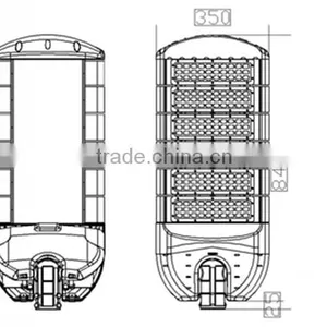 300w Stretching Aluminium Led Street Light Parking Lot , Pathway 250w Led Street Light for Outdoors thumbnail-3
