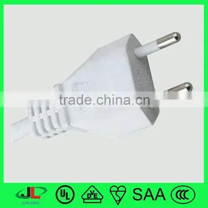 Italy 2 Core Electric Wires IMQ Approved 2 Prong Electric Plug White Extension Cord thumbnail-1