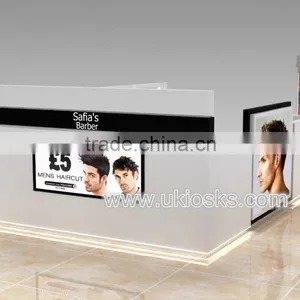 Cheap and High Quality Hair Dressing Kiosk Design With Three Hair Dressing Station for Barber Store Sale thumbnail-1