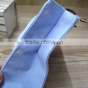 Wholesale Large Custom Folding Canvas Pencil Case With Button for School thumbnail-4