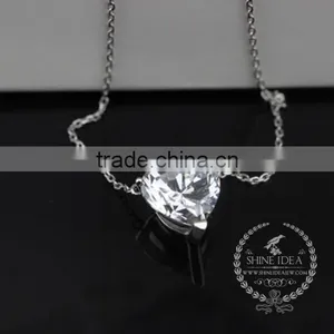 925 Sterling Silver Heart Shape Zircon Creative Pendant Necklace Fashion Women Necklace Jewelry 6360469 thumbnail-1