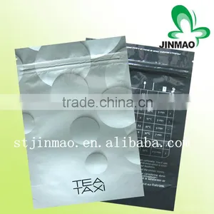 Customize Printed Black Aluminum Foil Zip Lock Bag With Tear Notch thumbnail-1