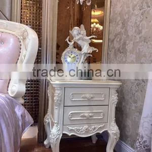 French Style Nightstand Oak Wood Night Stands thumbnail-3