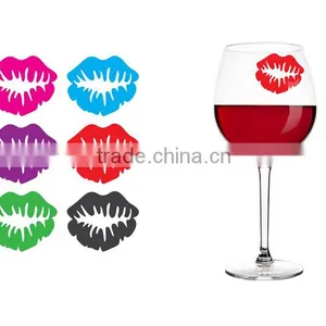 2016 Fabrications Silicone Beer Bottle Wine Glass Charms /Colorful Glass Drink Markers thumbnail-2