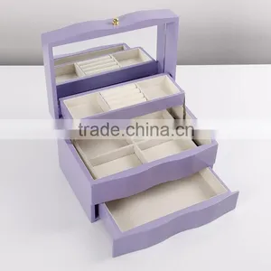 Wholesale Custom High-grade Wooden Jewelry Box, Multi-function Makeup Storage Box thumbnail-5