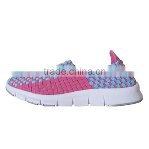 Flat Slip On Women Handmade Elastic Woven Shoes HT-109712-201 thumbnail-1