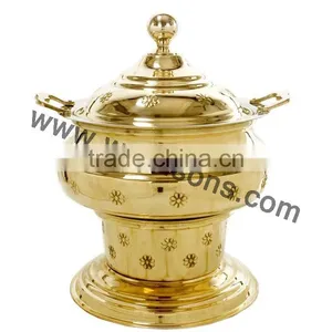 Brass Rounded Base Chafing Dish for Sale | Party Used Chafing Dish | 2015 Wholesale Chafing Dish thumbnail-6