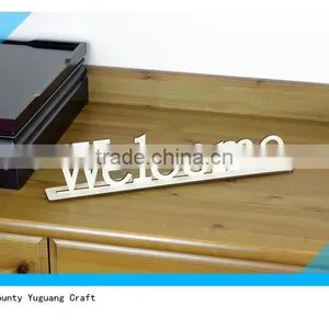 WELCOME Home Door White Wooden Word Sign thumbnail-3