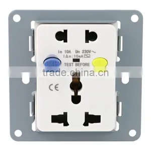 Safety Wall Outlets 220v 10a Automatic Circuit Breaker European Socket Outlet thumbnail-1