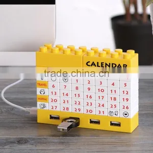 DIY Blocks Usb 2.0 Hub Calendar With Bluetooth/usb Hub With Cable/Executive DIY Desk Calendar 2015 thumbnail-1