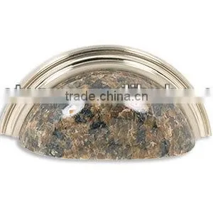 Cup Pull-TROPB-BN Granite Pull Cup Pull Brushed Nickel for Kitchen and Bathroom thumbnail-1