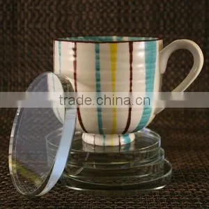 Round Engraved Glass Cup Coaster thumbnail-1