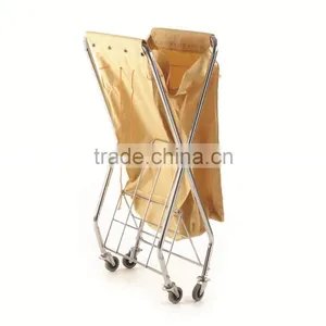 Collapsible Laundry Trolley Transport Up to 120 Pounds Water Resistant Heavy Duty Canvas thumbnail-4