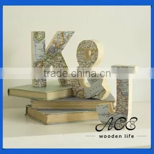 Personalized Wooden World Map Vintage Look Wooden Letters Word thumbnail-1