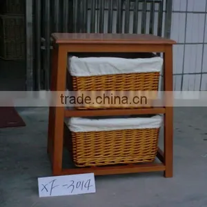 Honey Sliding Wicker Basket Drawers for Bedroom thumbnail-1