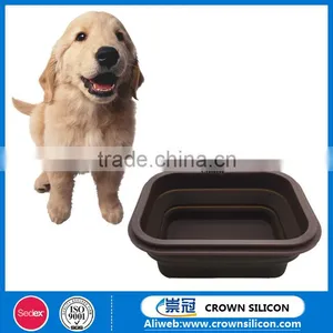 Collapsible Silicone Pet Feeding Bowl thumbnail-1