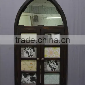 2016 New Style Antique Wooden Multi Openings Photo Frame With Door Shape thumbnail-3