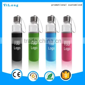 Wholesale Glass Water Bottle With Silicone Sleeve Voss Water Glass Bottle,water Bottle Glass,glass Bottle Water thumbnail-3