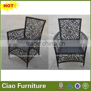 NEW Design Black Wicker Arm Chair Outdoor Wicker Chair thumbnail-1