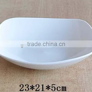 Squae White Porcelain Soup Bowl thumbnail-1