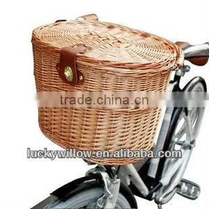 Removable Woven Wicker Bicycle Basket thumbnail-2
