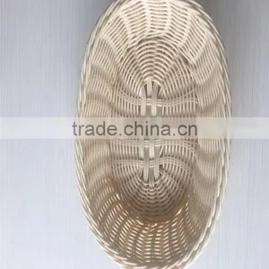 2016 PP Plastic Rattan Food Basket Plastic Shopping Basket thumbnail-1