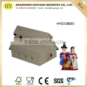 Unfinished DIY Wooden Houses for Toys thumbnail-1