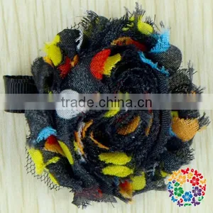 Wholesale Many Different Colors Shabby Chiffon Flower Decoration Girls Flower Hair Clips thumbnail-1