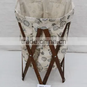 Wooden Foldable Laundry Product Basket thumbnail-1