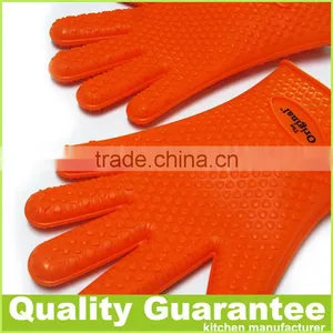BPA Free Heat Resistant Silicone Oven Mitt Silicone Oven Gloves Silicone Cooking Glove Bbq Grill Glove thumbnail-4
