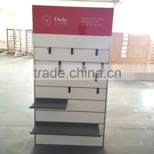 Customized MDF Slatwall Display Stand, Retail Store Slatwall Display Fixture With High Quality thumbnail-3