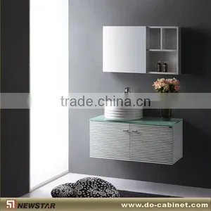 Bath Cabinet With Glass Vanity Sink thumbnail-1